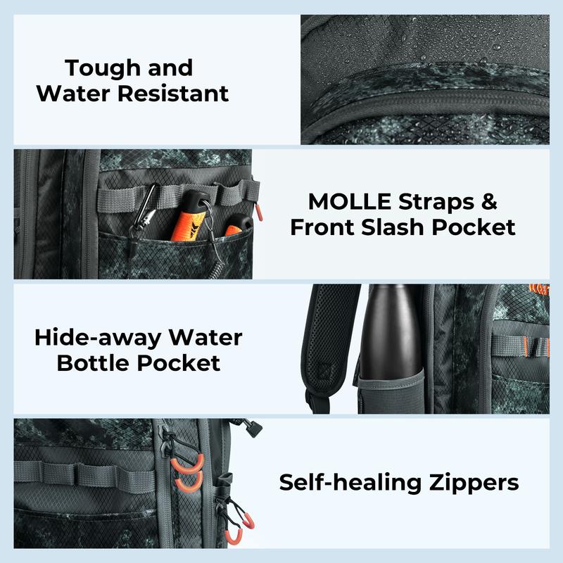 KastKing Pond Hopper Fishing Sling Tackle Storage Bag with （2） Tackle Boxes–Lightweight Sling Fishing Backpack-Sling Tool Bag for Fishing Hiking Hunting Camping,17.7X 12.6X 6 Inches
